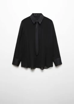 Chemise Cravate Détails Satinés -Tenues Basiques 57087757 99 B