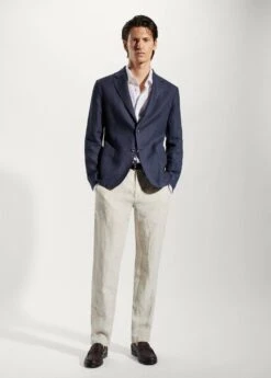 Veste 100 % Lin Micro Pied-de-poule 24 Veste 100 % Lin Micro Pied-de-poule -Tenues Basiques 57092509 56 99999999 01