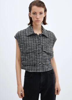 Gilet Tweed Oversize