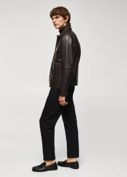 Veste Cuir Effet Usé -Tenues Basiques 57095947 30 D2