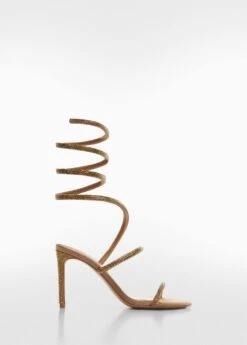 Sandales Talon Lanière Strass