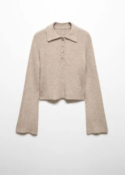 Pull-over Col Polo Manches Cloche -Tenues Basiques 57096023 07 B