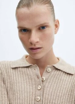 Pull-over Col Polo Manches Cloche -Tenues Basiques 57096023 07 D1