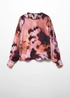 Blouse à Fleurs Manches Bouffantes -Tenues Basiques 57096028 85 B