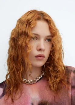 Blouse à Fleurs Manches Bouffantes -Tenues Basiques 57096028 85 D1