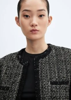 Veste En Tweed à Passepoils -Tenues Basiques 57099123 99 D1