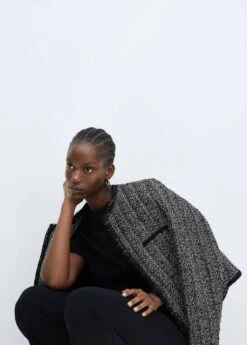 Veste En Tweed à Passepoils -Tenues Basiques 57099123 99 D4