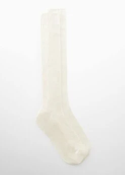 Chaussettes Longues Maille Côtelée